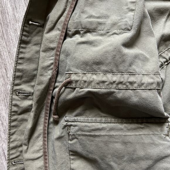 GAP Army/Olive Green Button Down Front Pockets Chore/Barn/Utility Coat Size XL - Picture 8 of 12